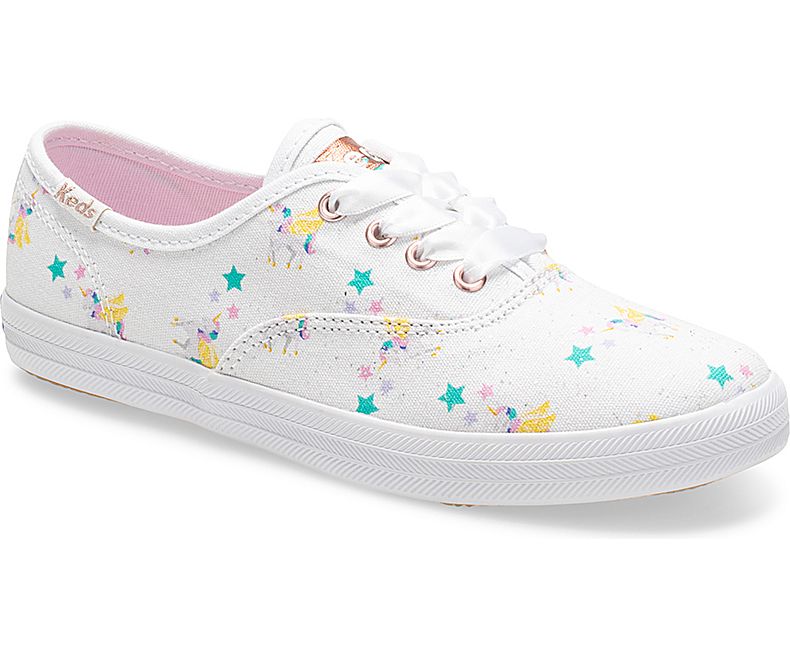 Keds Kids White Sneakers - Keds X Sunnylife Champion Unicorn 059XHIUKR